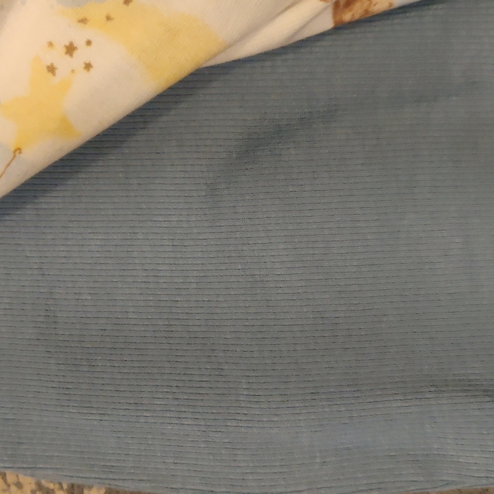 New!Burt's Bees Baby 3 piece Pajamas Set Blue and Cream Footless Organic Cotton - Picture 5 of 10